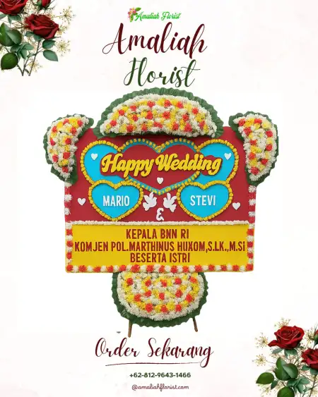 Papan Bunga Pernikahan Gamelia